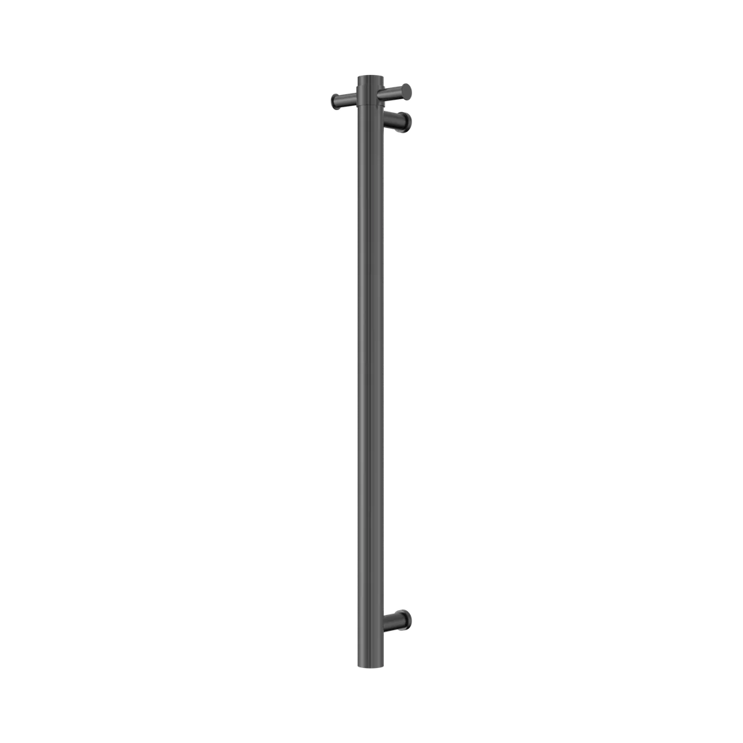 Nero Mecca 240V Single Vertical Heated Towel Rail Graphite