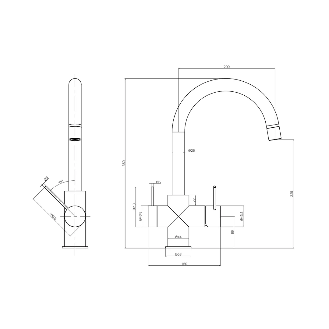 Nero Mecca 3 Way Filtered Mixer Tap Brushed Nickel - Image 2