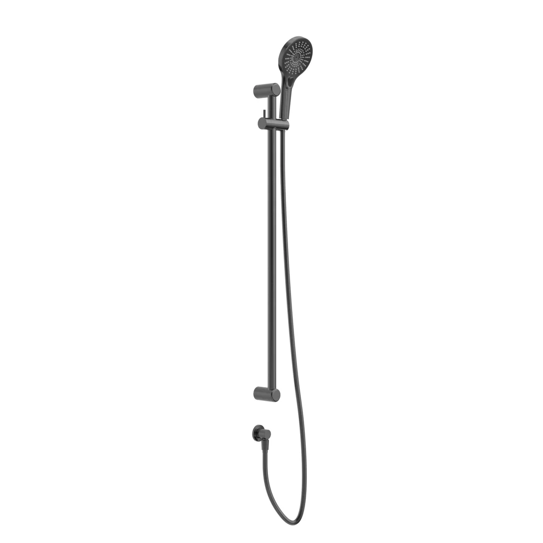 Nero Mecca Care 25Mm Grab Rail And Adjustable Shower Rail Set 900Mm Gun Metal