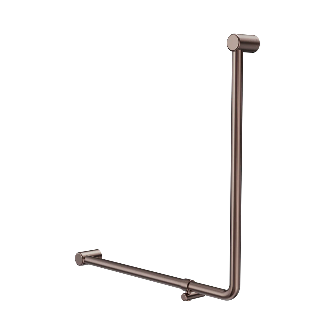 Nero Mecca Care 32Mm 90 Degree Nz4121 Accessible Toilet Grab Rail 750X750Mm Brushed Bronze