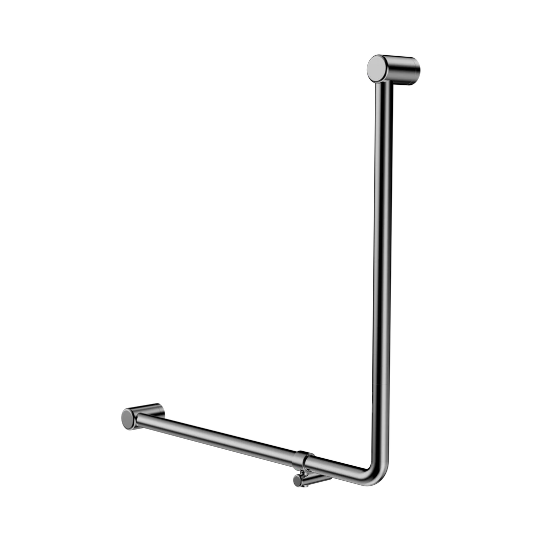 Nero Mecca Care 32Mm 90 Degree Nz4121 Accessible Toilet Grab Rail 750X750Mm Chrome
