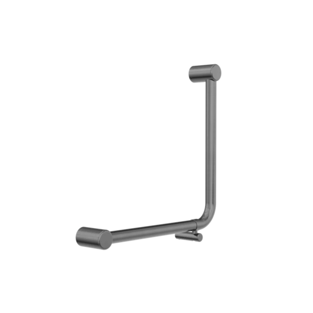 Nero Mecca Care 32Mm Ambulant 90Degree Bent Tube Grab Rail 450X450Mm Gun Metal