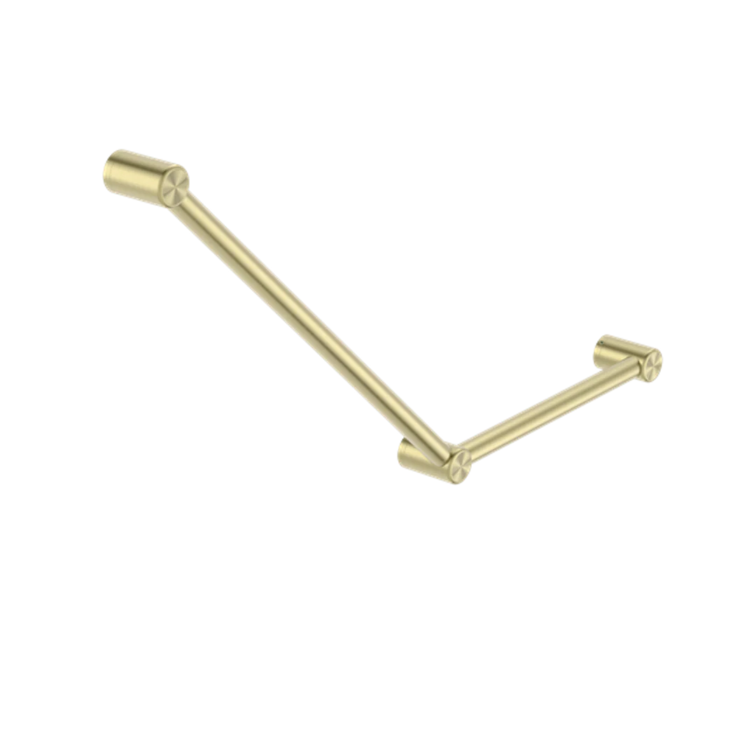 Nero Mecca Care 32Mm Ambulant Toilet Grab Rail 45 Degree 750X450Mm Brushed Gold