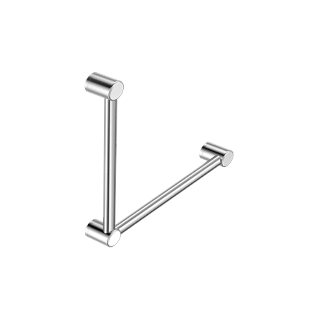 Nero Mecca Care 32Mm Ambulant Toilet Grab Rail 90 Degree 450X450Mm Chrome