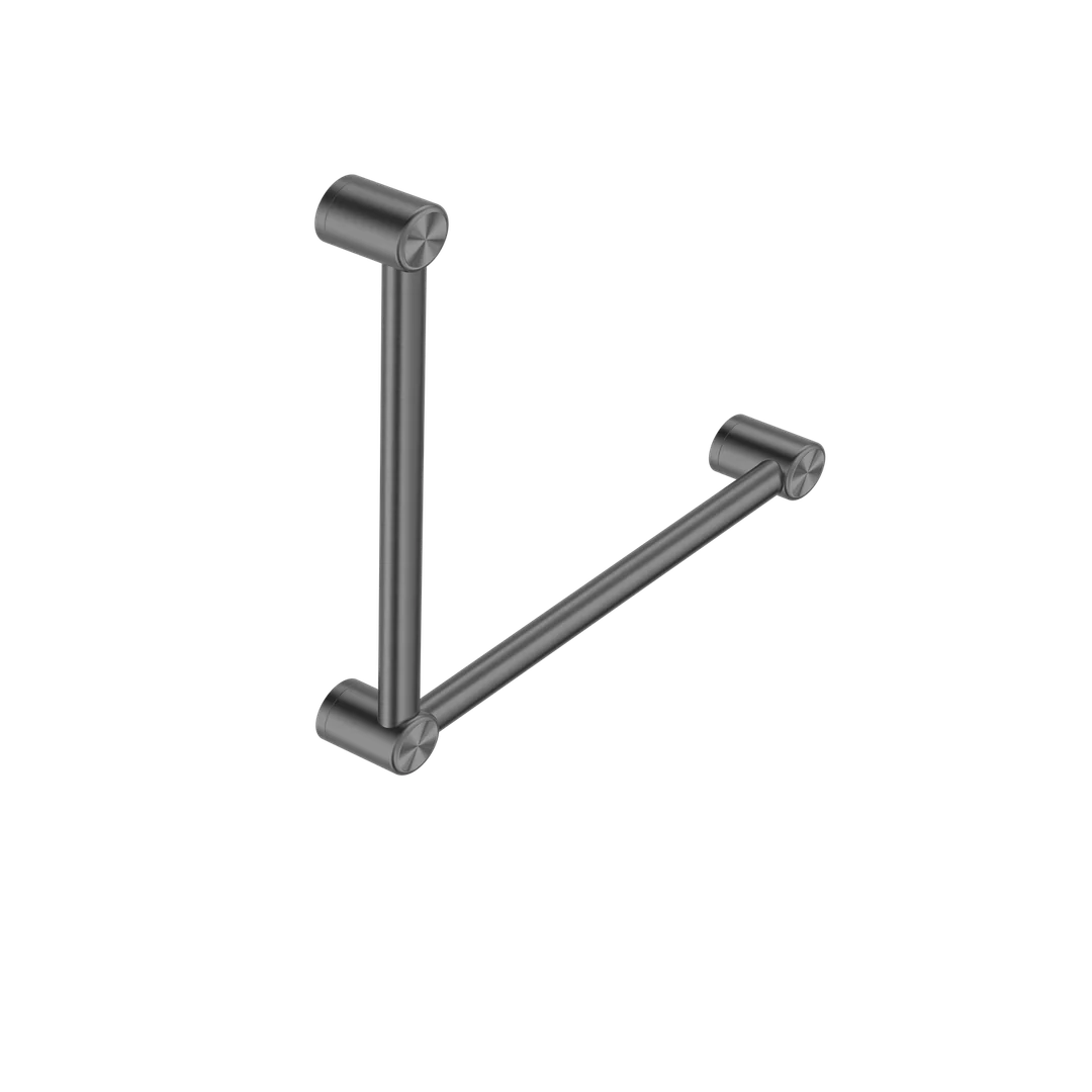 Nero Mecca Care 32Mm Ambulant Toilet Grab Rail 90 Degree 450X450Mm Gun Metal - Image 2