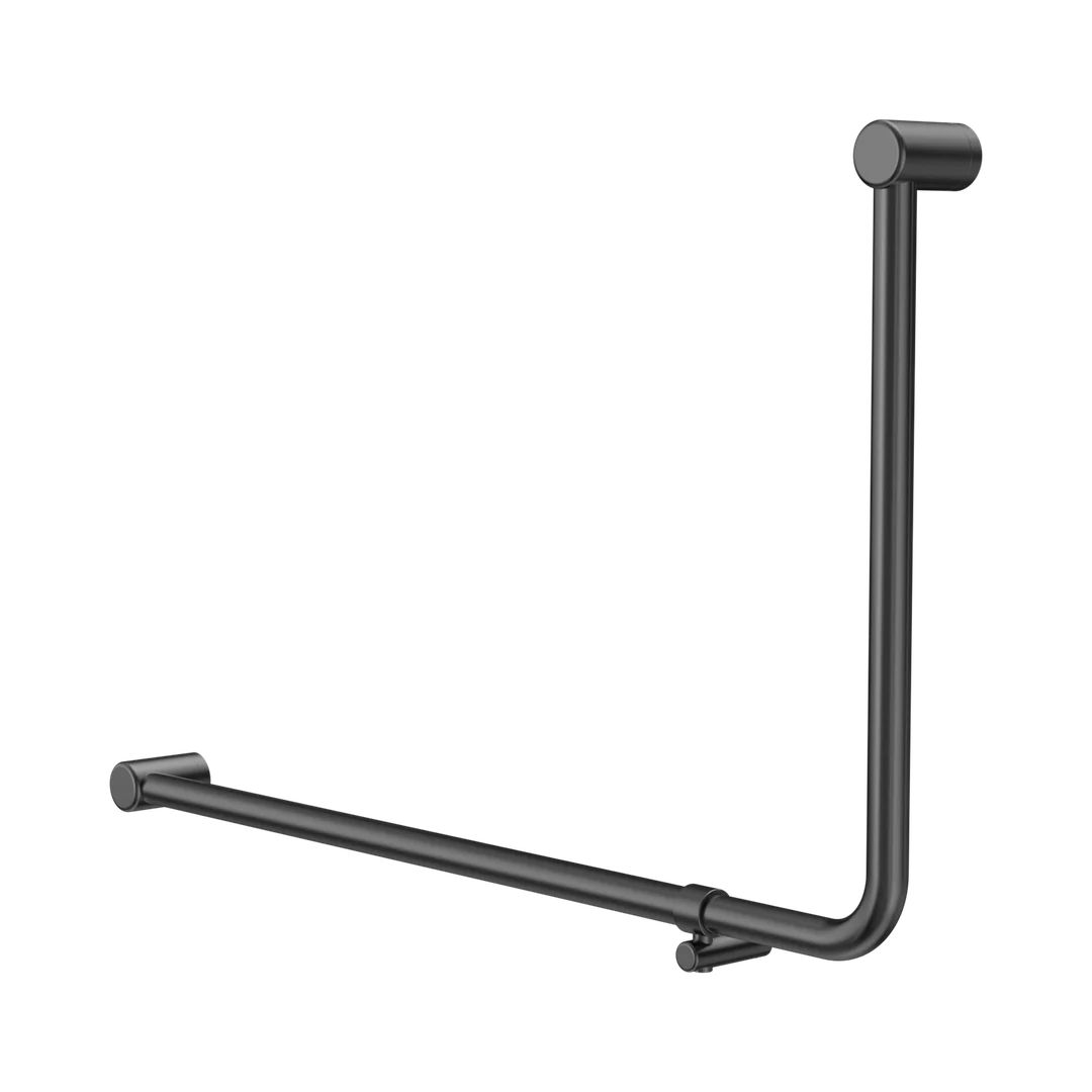 Nero Mecca Care 32Mm Dda Accessible Toilet 90 Degree Tube Grab Rail 600X1000Mm Gun Metal