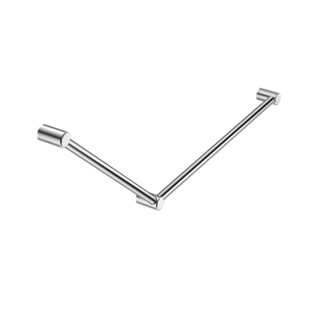 Nero Mecca Care 32Mm Dda Grab Rail Set 45 Degree 750X900Mm Chrome