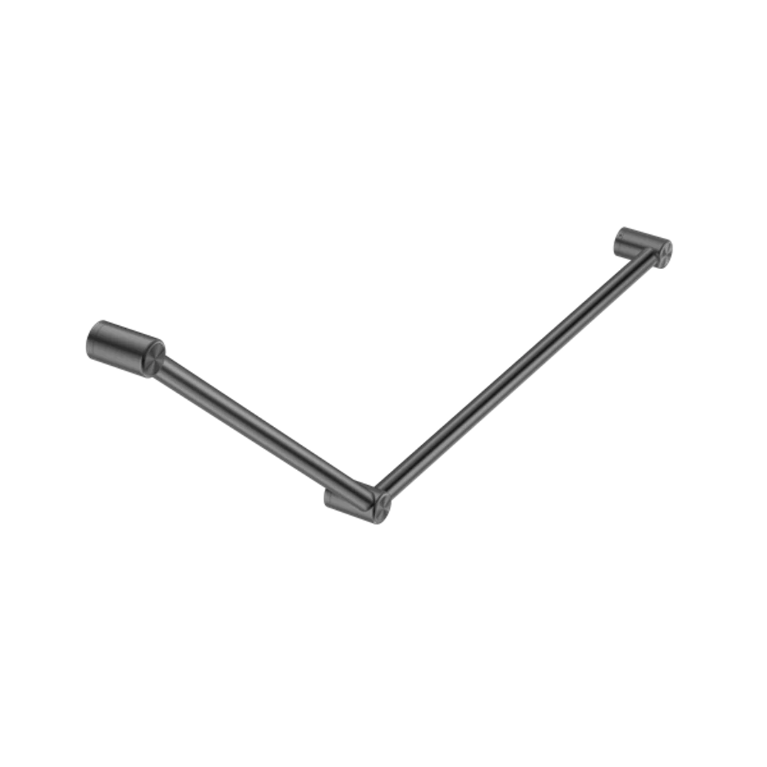 Nero Mecca Care 32Mm Dda Grab Rail Set 45 Degree 750X900Mm Gun Metal