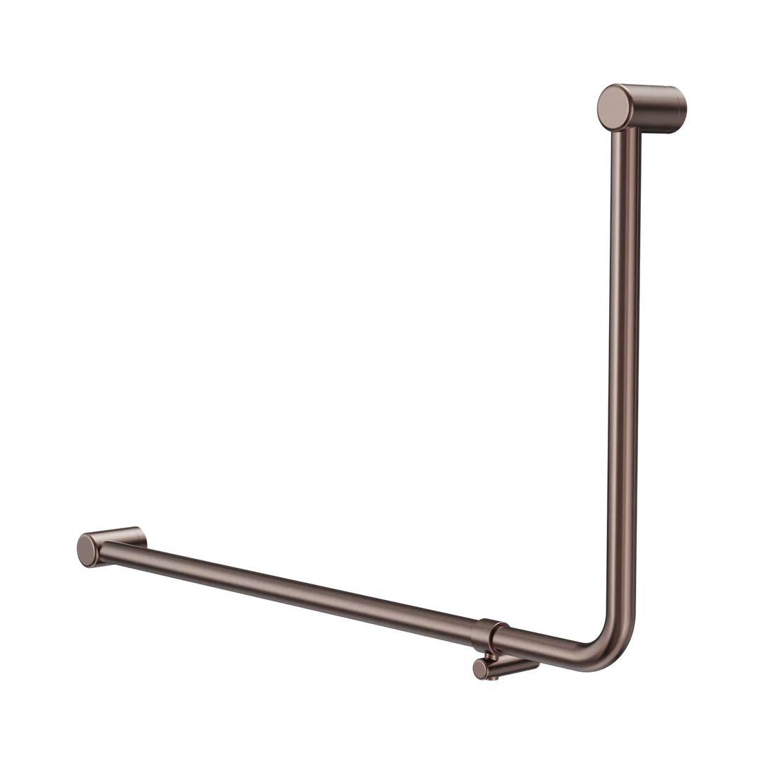 Nero Mecca Care 32Mm Dda Toilet 90 Deg. Tube Grab Rail 600X1000Mm Brushed Bronze