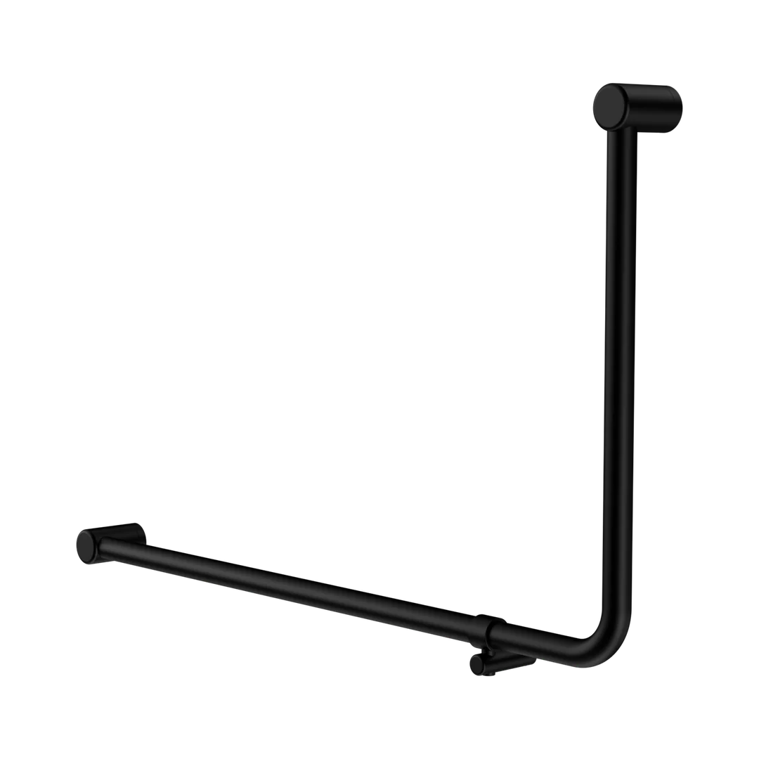 Nero Mecca Care 32Mm Dda Toilet 90 Deg. Tube Grab Rail 600X1000Mm Matte Black