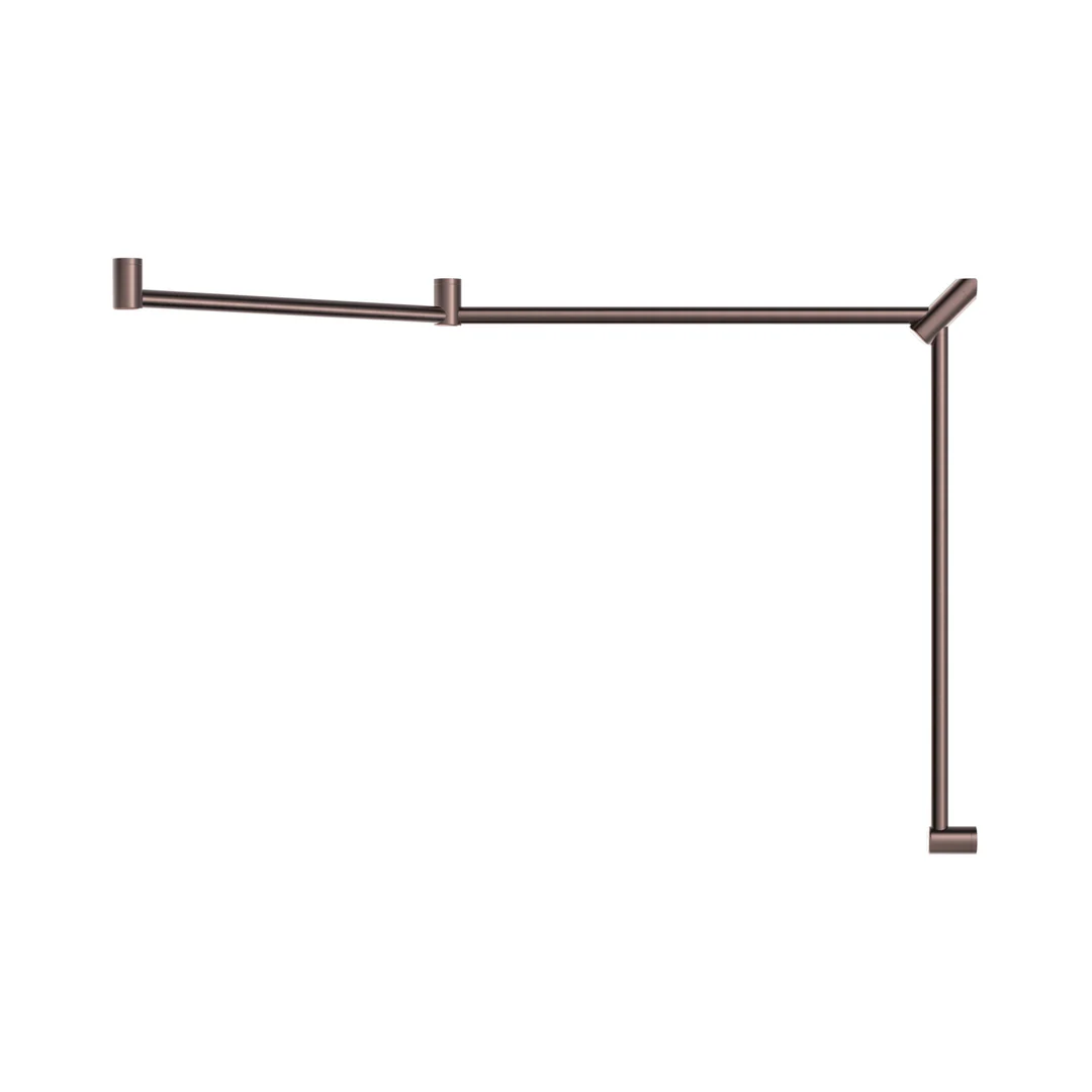 Nero Mecca Care 32Mm Dda Toilet Grab Rail Set 45 Degree 750X965X1025Mm Brushed Bronze - Image 5