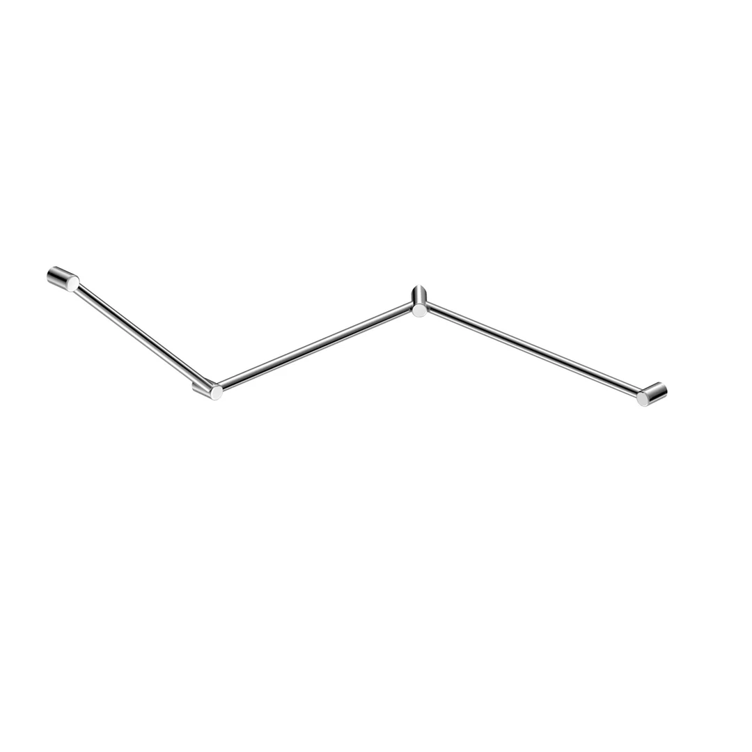 Nero Mecca Care 32Mm Dda Toilet Grab Rail Set 45 Degree 750X965X1025Mm Chrome - Image 2