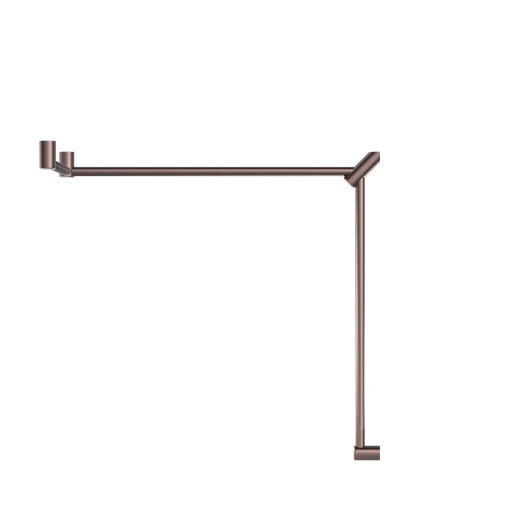 Nero Mecca Care 32Mm Dda Toilet Grab Rail Set 90 Degree 600X1065X1025Mm Brushed Bronze - Image 5
