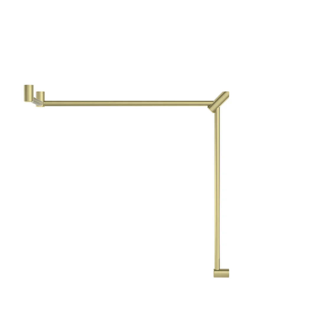 Nero Mecca Care 32Mm Dda Toilet Grab Rail Set 90 Degree 600X1065X1025Mm Brushed Gold - Image 5