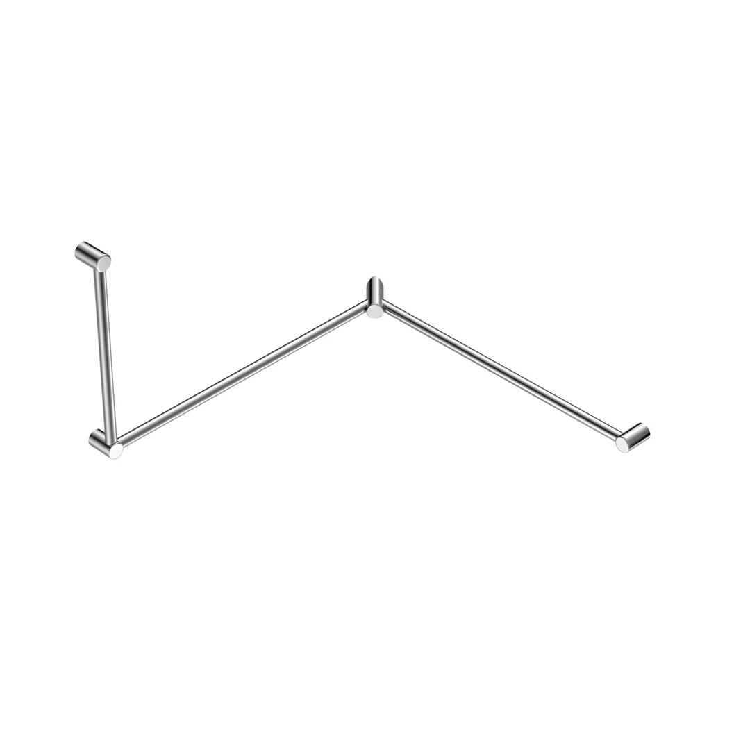 Nero Mecca Care 32Mm Dda Toilet Grab Rail Set 90 Degree 600X1065X1025Mm Chrome - Image 2