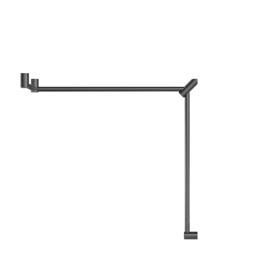 Nero Mecca Care 32Mm Dda Toilet Grab Rail Set 90 Degree 600X1065X1025Mm Gun Metal - Image 5