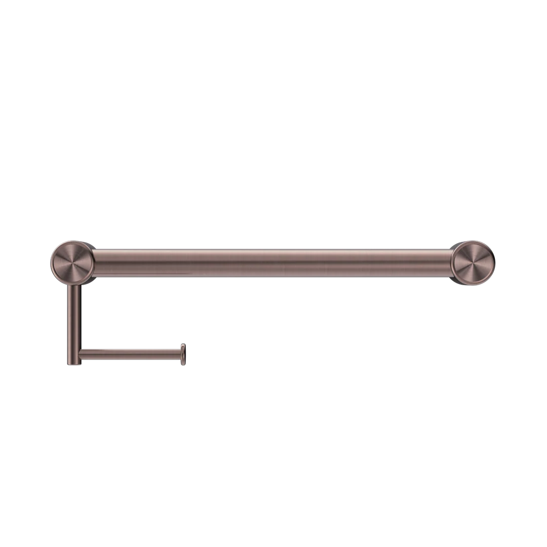 Nero Mecca Care 32Mm Grab Rail With Toilet Roll Holder 450Mm Brushed Bronze - Image 5