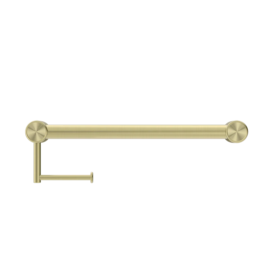Nero Mecca Care 32Mm Grab Rail With Toilet Roll Holder 450Mm Brushed Gold - Image 5