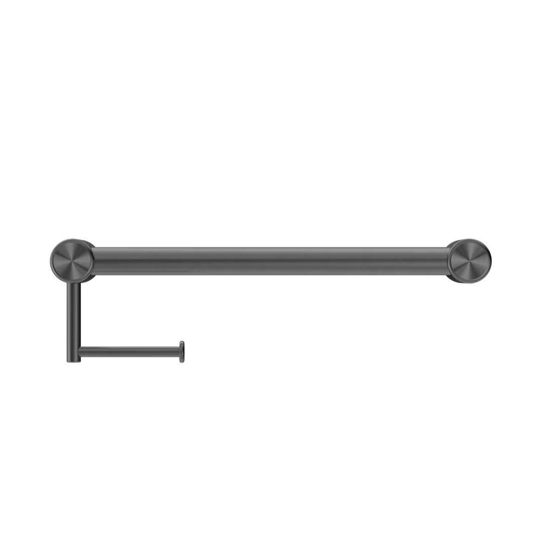 Nero Mecca Care 32Mm Grab Rail With Toilet Roll Holder 450Mm Gun Metal - Image 5