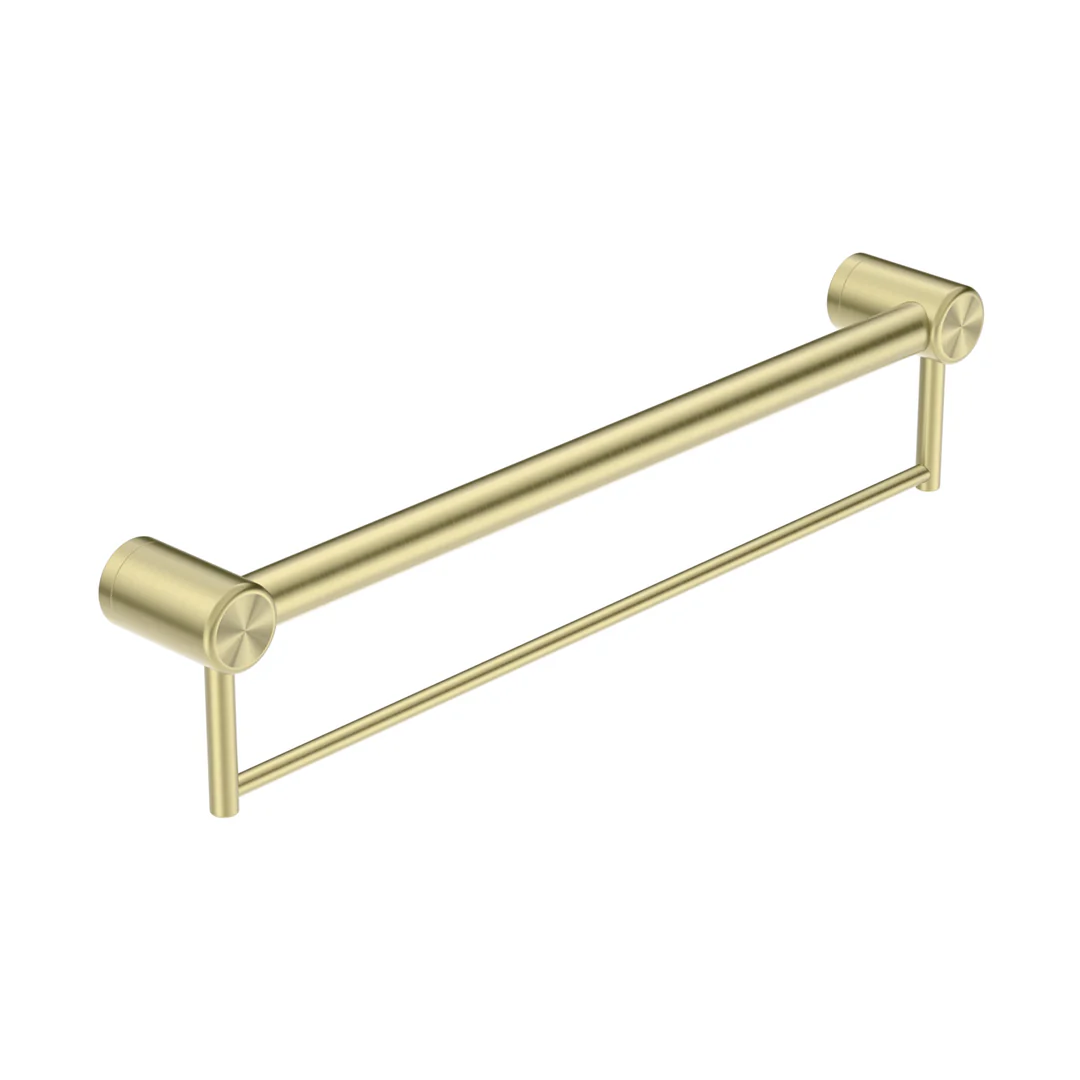 Nero Mecca Care 32Mm Grab Rail With Towel Holder 600Mm Brushed Gold - Image 2