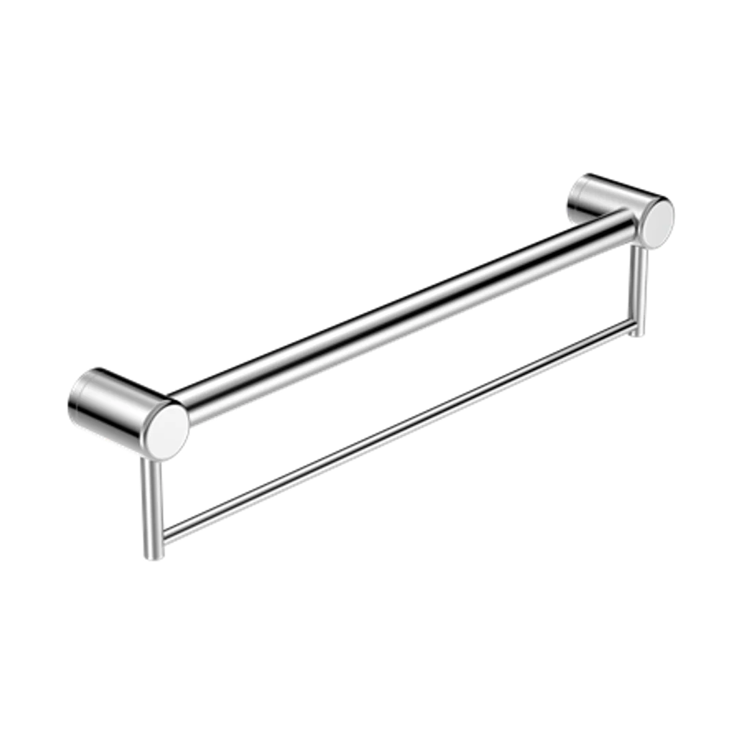 Nero Mecca Care 32Mm Grab Rail With Towel Holder 600Mm Chrome