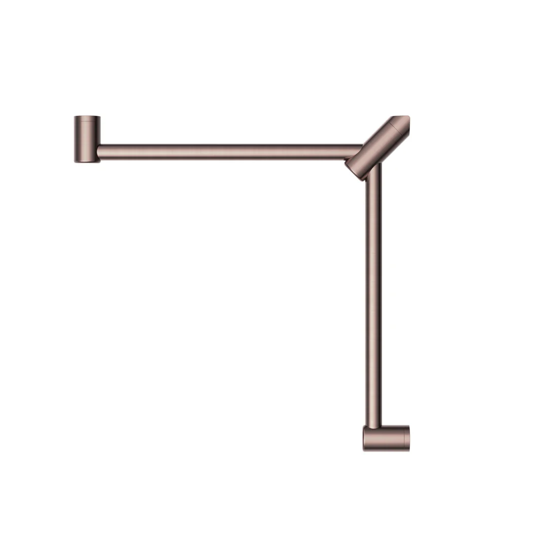 Nero Mecca Care 32Mm Wrap Around Corner Grab Rail 600X600Mm Brushed Bronze - Image 5