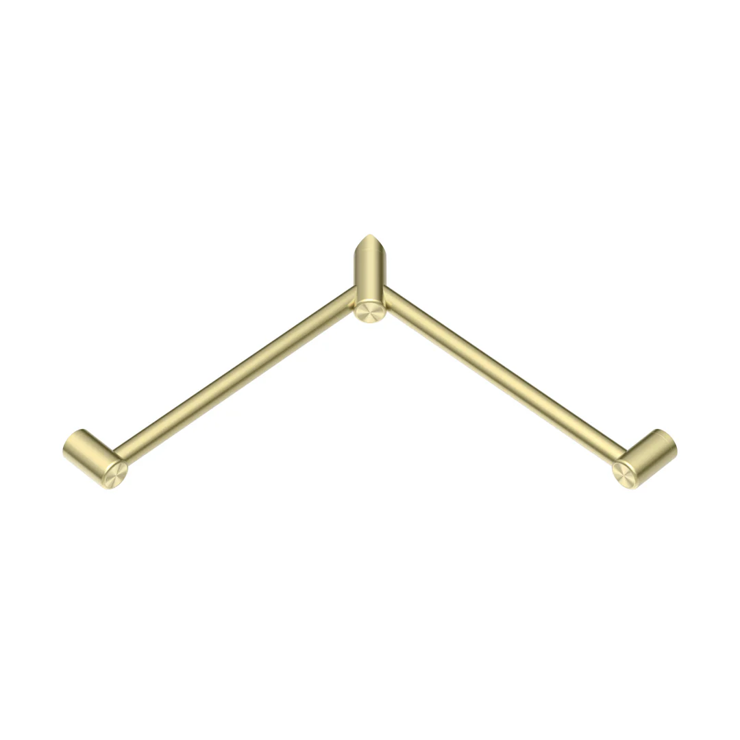 Nero Mecca Care 32Mm Wrap Around Corner Grab Rail 600X600Mm Brushed Gold - Image 2