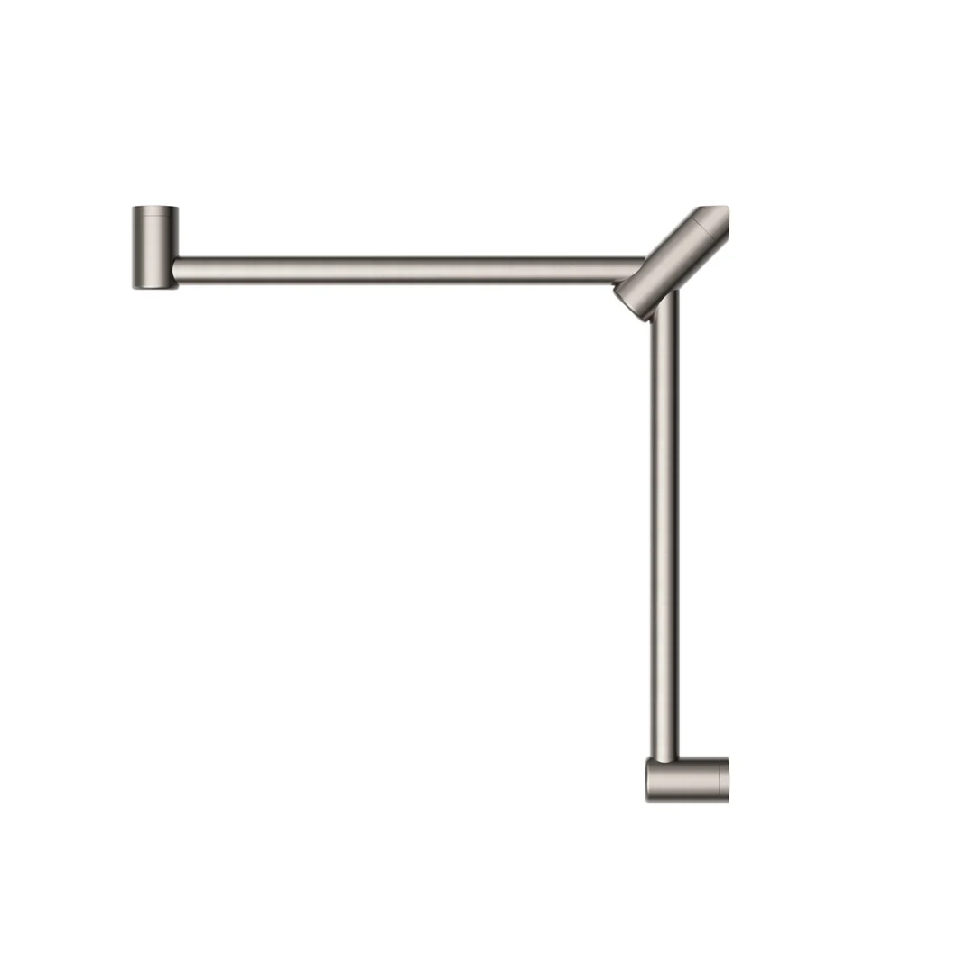 Nero Mecca Care 32Mm Wrap Around Corner Grab Rail 600X600Mm Brushed Nickel - Image 5