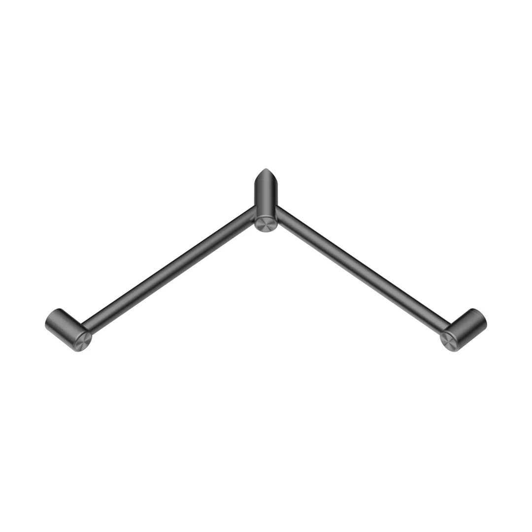 Nero Mecca Care 32Mm Wrap Around Corner Grab Rail 600X600Mm Gun Metal