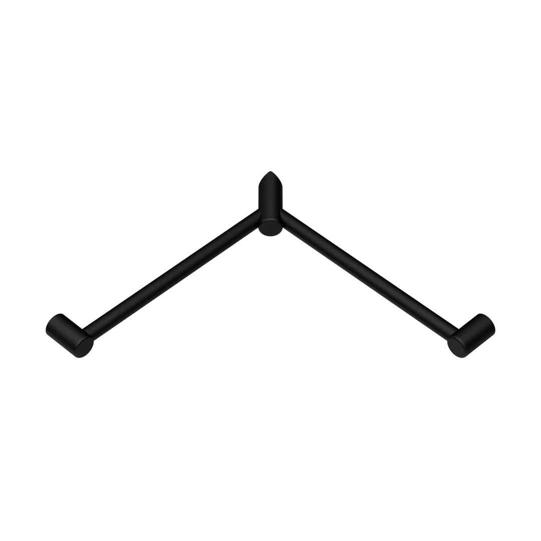 Nero Mecca Care 32Mm Wrap Around Corner Grab Rail 600X600Mm Matte Black - Image 2