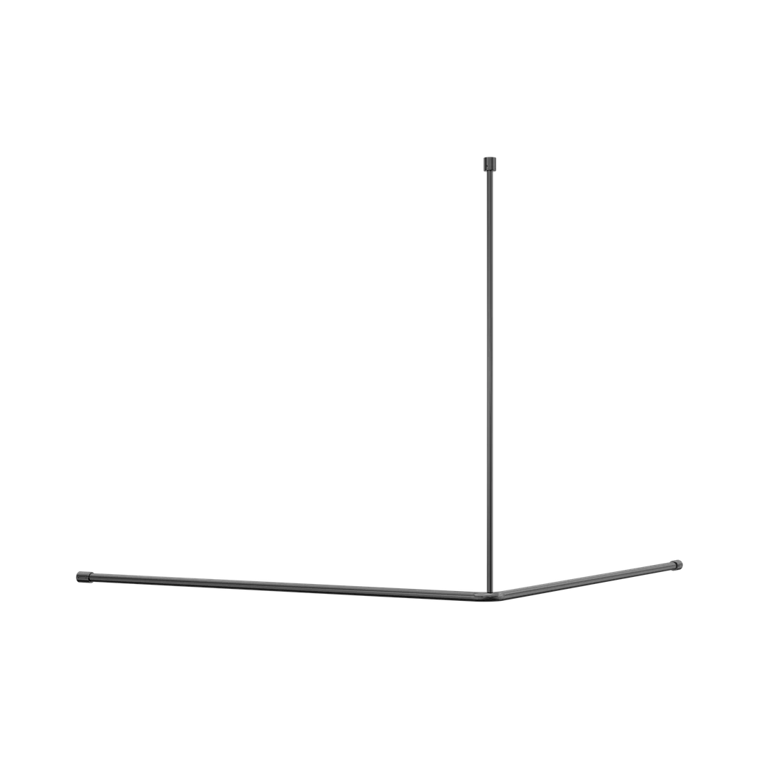 Nero Mecca Care Curtain Rail 1200X1200Mm 90 Degree Gun Metal