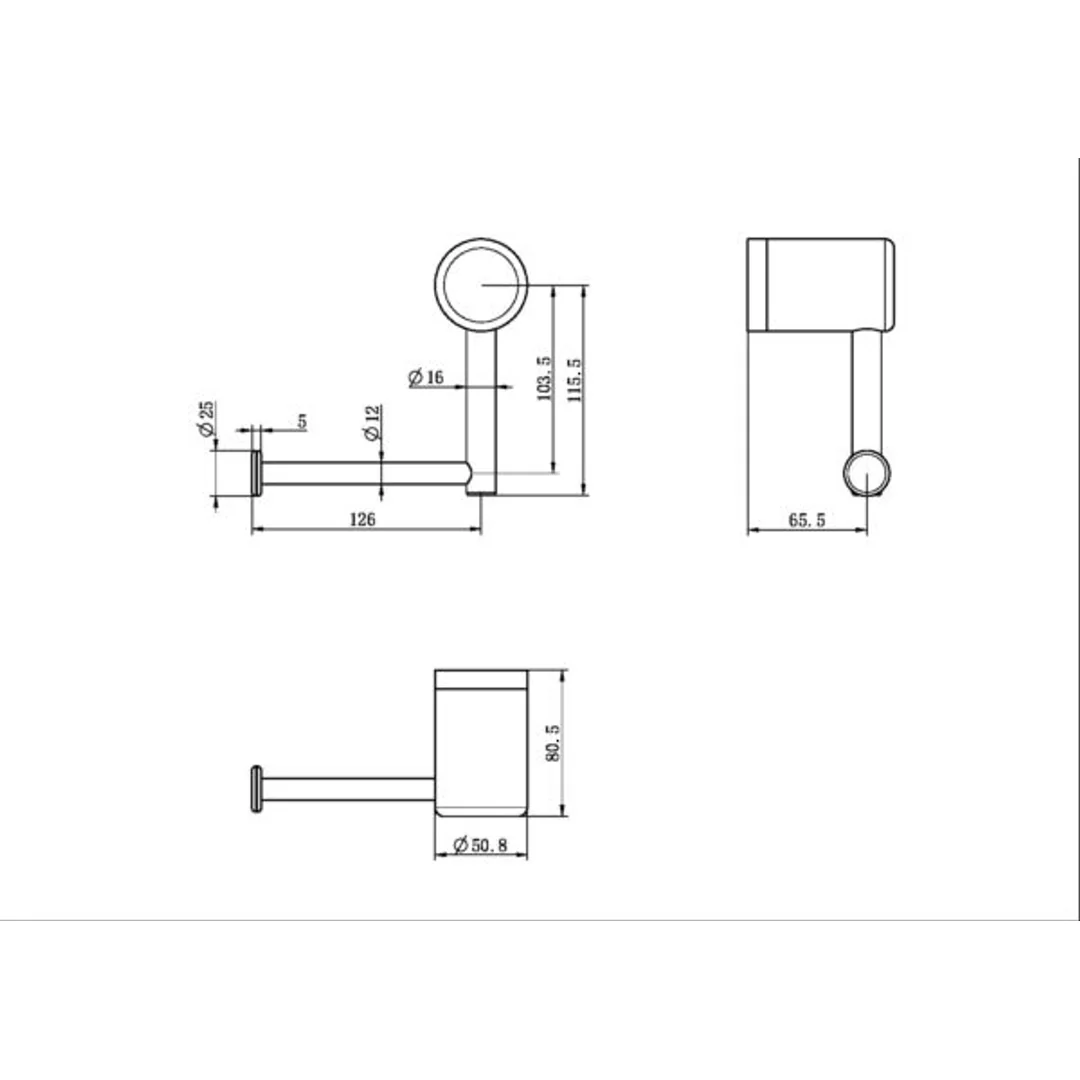 Nero Mecca Care Heavy Duty Toilet Roll Holder Gun Metal - Image 3