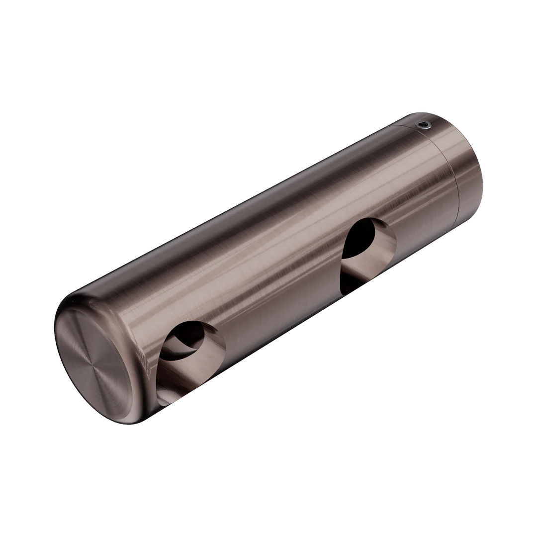 Nero Mecca Care Make Your Own 25Mm Grab Rail Double Towel Bracket Left Brushed Bronze