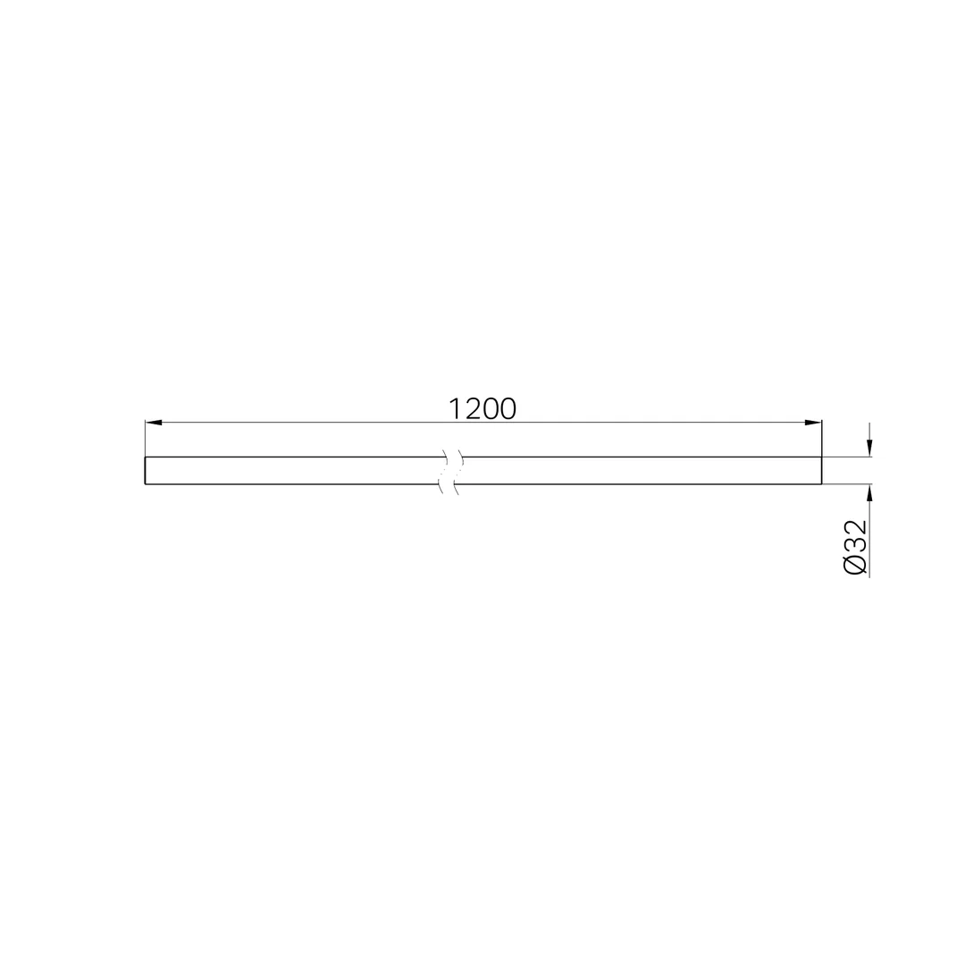 Nero Mecca Care Make Your Own 32Mm Diameter Grab Or Hand Rail 1200Mm Length Gun Metal - Image 2