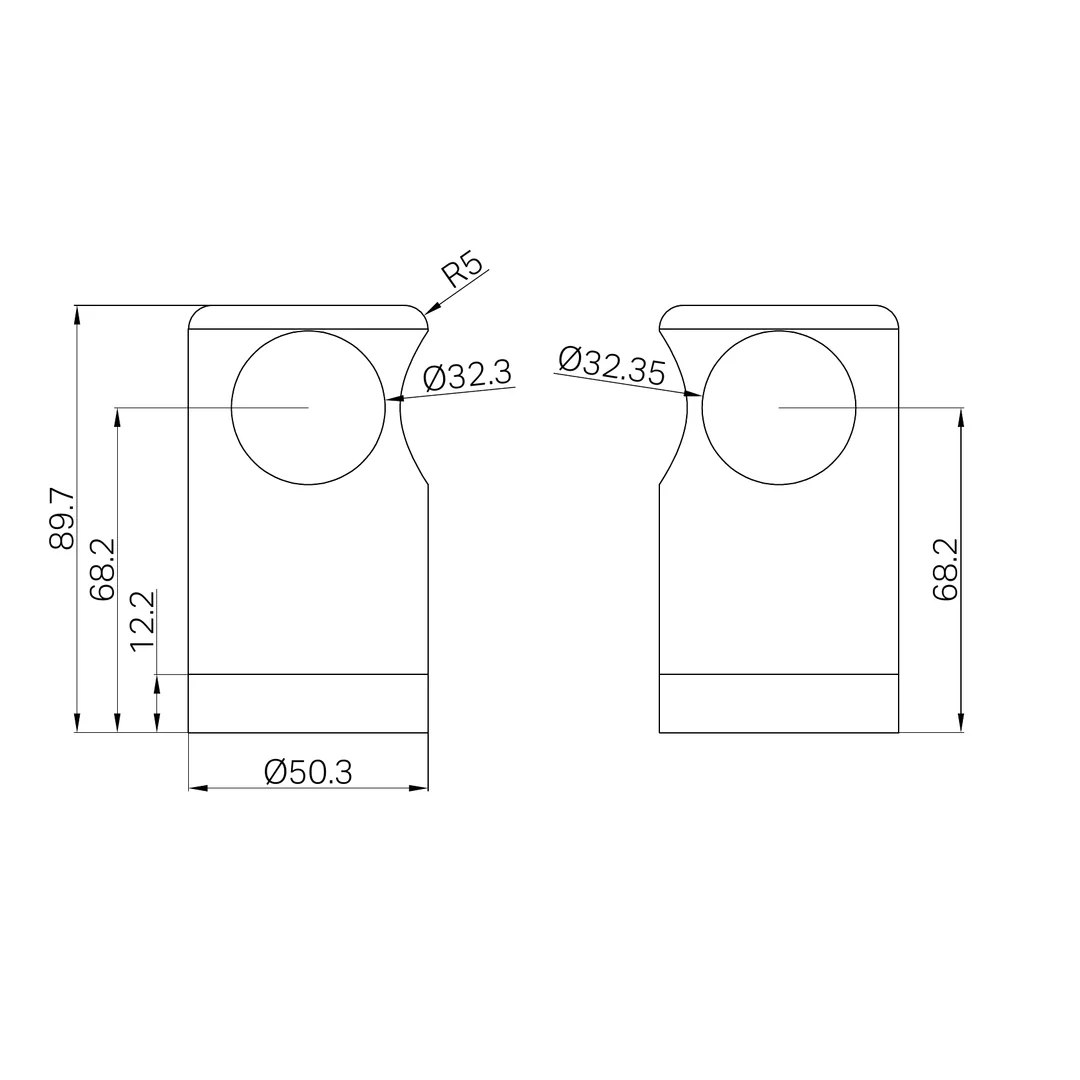 Nero Mecca Care Make Your Own 32Mm Grab Rail 90 Degree Bracket Matte Black - Image 2
