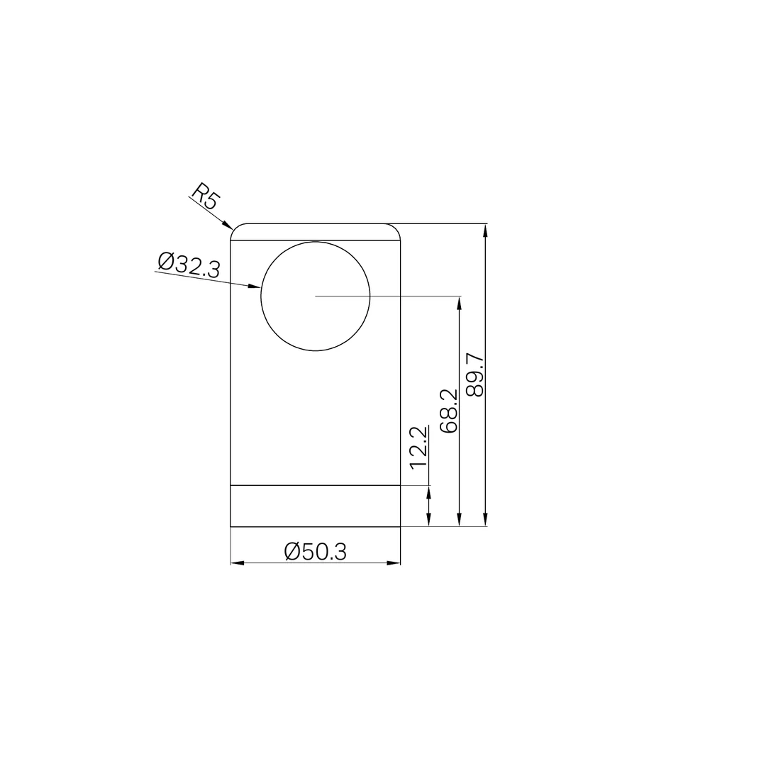 Nero Mecca Care Make Your Own 32Mm Grab Rail End Bracket Gun Metal - Image 2