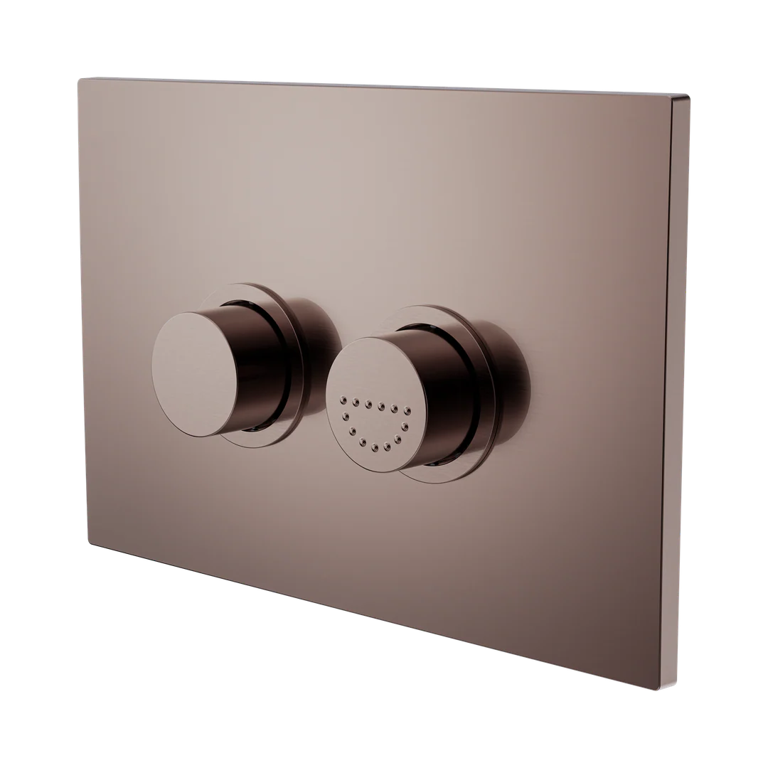 Nero Mecca Care Raised Disabled Care Flush Buttons Plate Dda Toilet Compliant Brushed Bronze