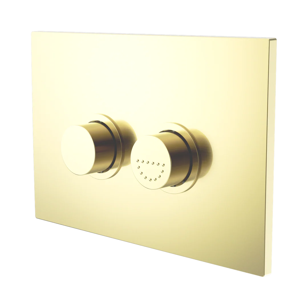 Nero Mecca Care Raised Disabled Care Flush Buttons Plate Dda Toilet Compliant Brushed Gold