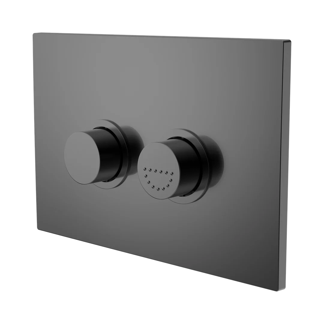 Nero Mecca Care Raised Disabled Care Flush Buttons Plate Dda Toilet Compliant Gun Metal