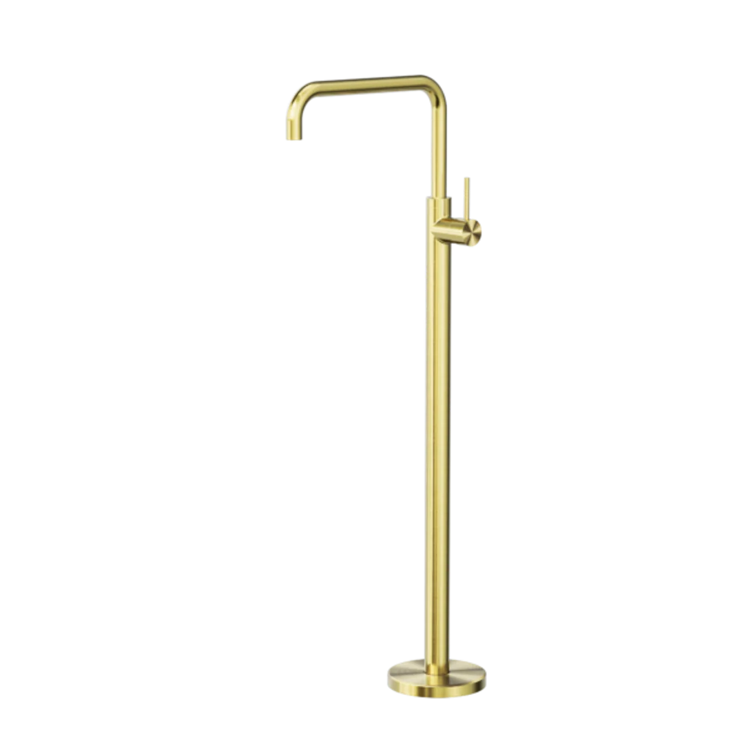 Nero Mecca Freestanding Bath Mixer Square Shape Brushed Gold Nr221903Bbg