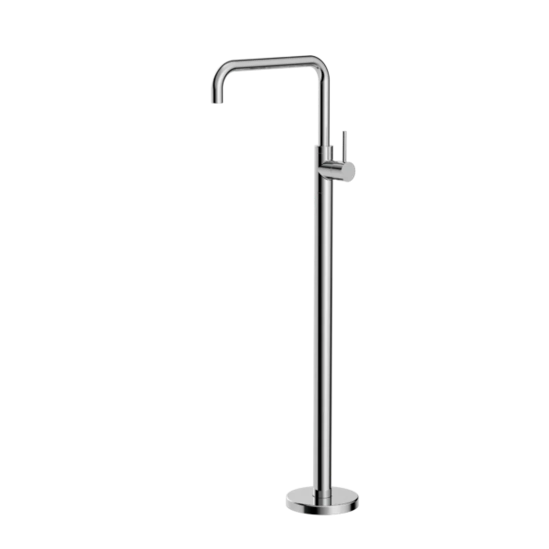 Nero Mecca Freestanding Bath Mixer Square Shape Chrome Nr221903Bch