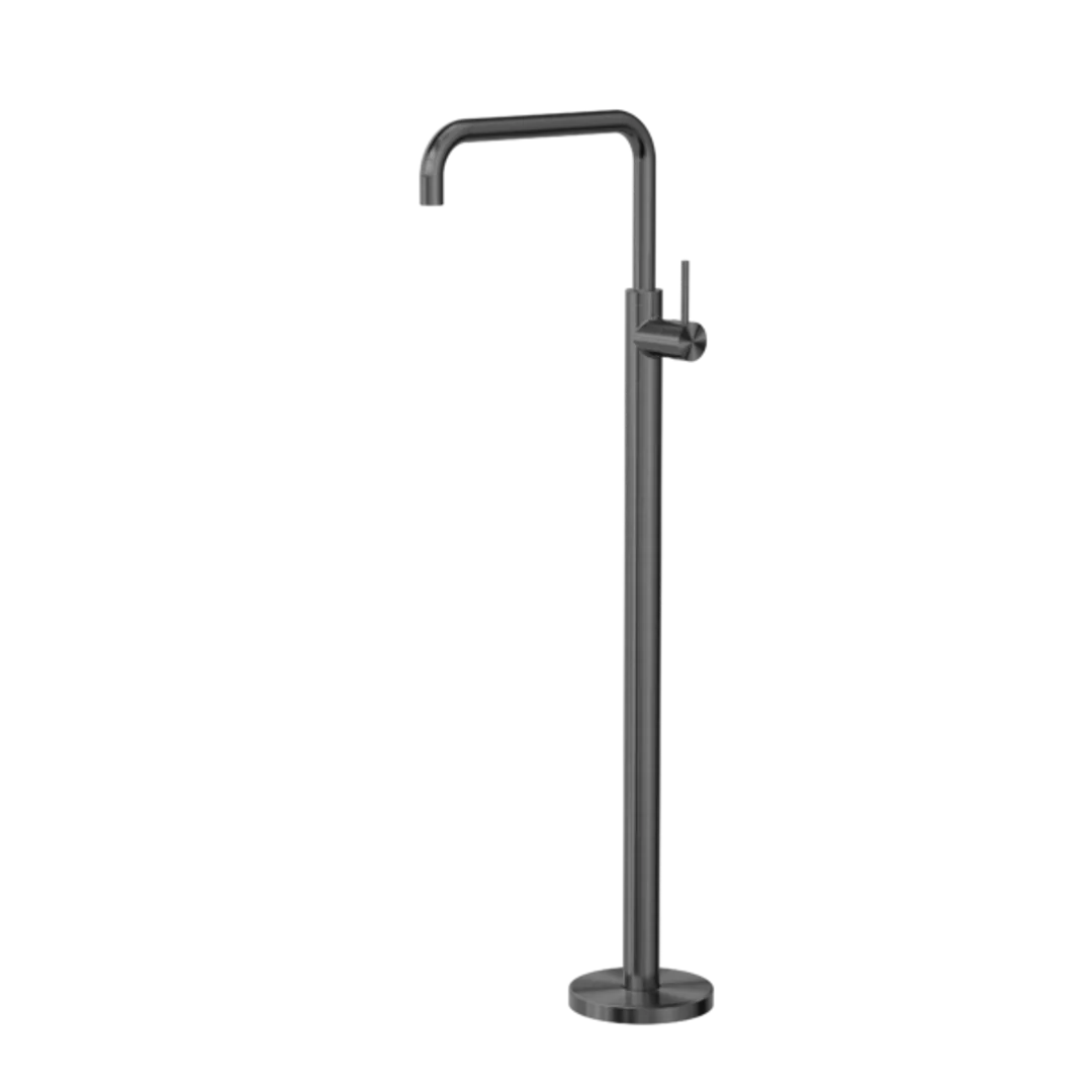 Nero Mecca Freestanding Bath Mixer Square Shape Gun Metal Nr221903Bgm