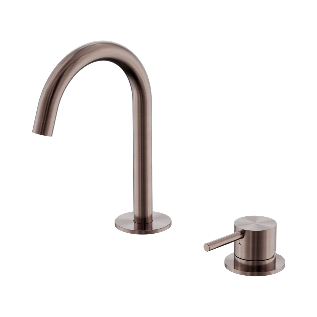 Nero Mecca Hob Baisn Mixer Set Arc Spout Brushed Bronze