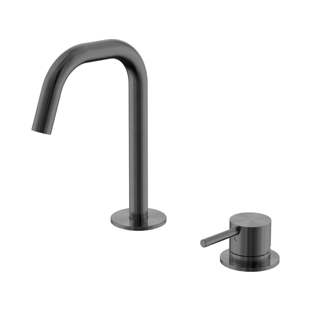 Nero Mecca Hob Baisn Mixer Set Edge Spout Gun Metal