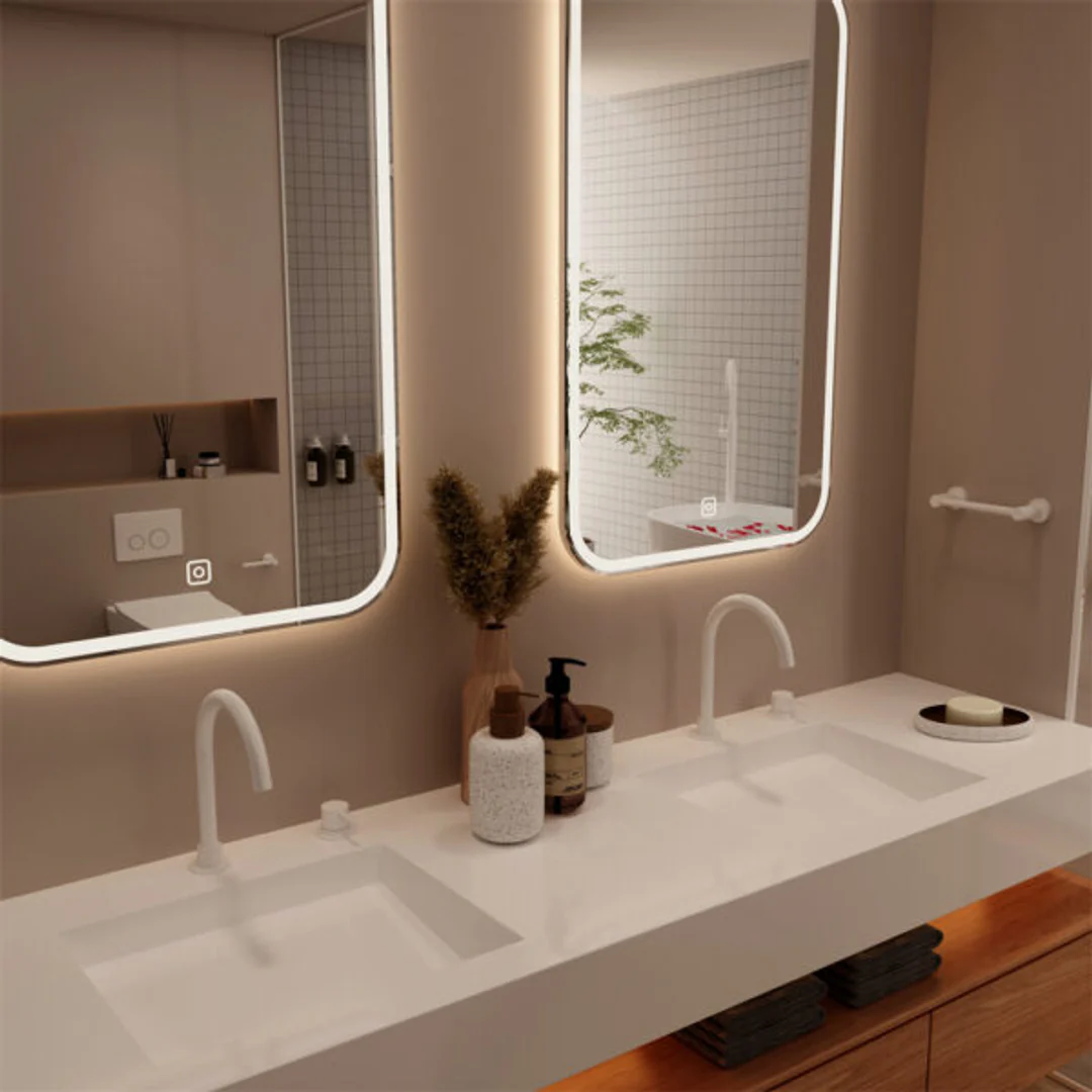 Nero Mecca Hob Basin Mixer Round Swivel Spout Matte White Nr221901Bmw - Image 4