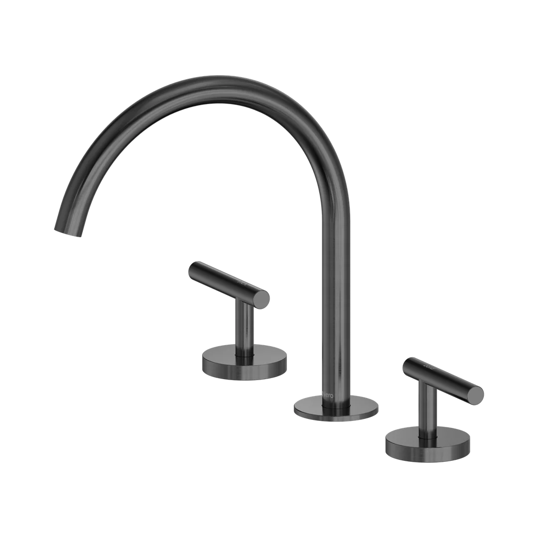 Nero Mecca Lever Bath/Kitchen Set Arc Spout Gun Metal