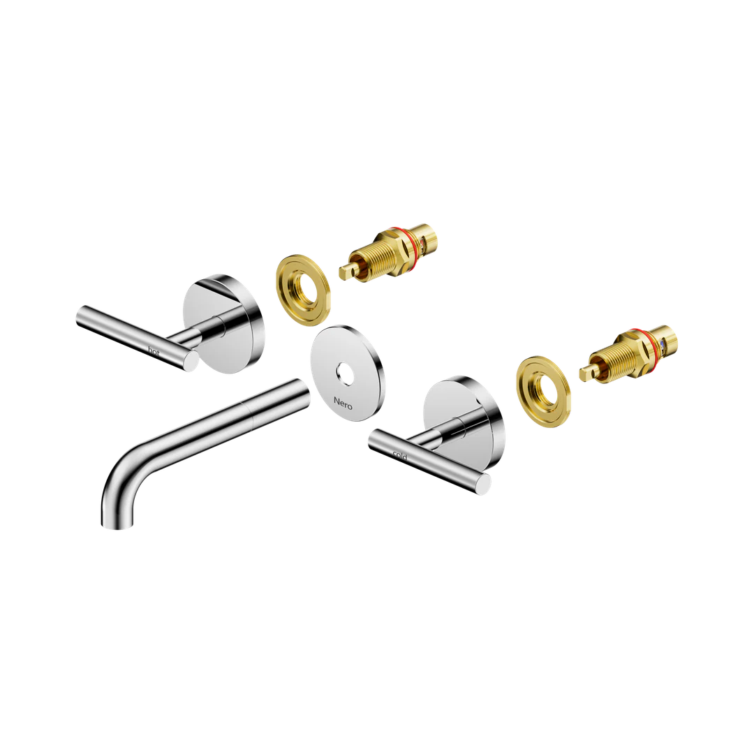 Nero Mecca Lever Wall Basin/Bath Set 160Mm Spout Trim Kits Only Chrome