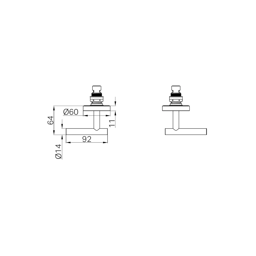 Nero Mecca Lever Wall Top Assembly Brushed Nickel - Image 2