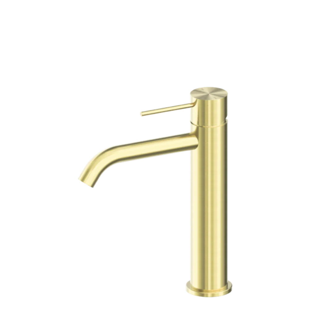 Nero Mecca Mid Tall Basin Mixer Brushed Gold Nr221901Ebg