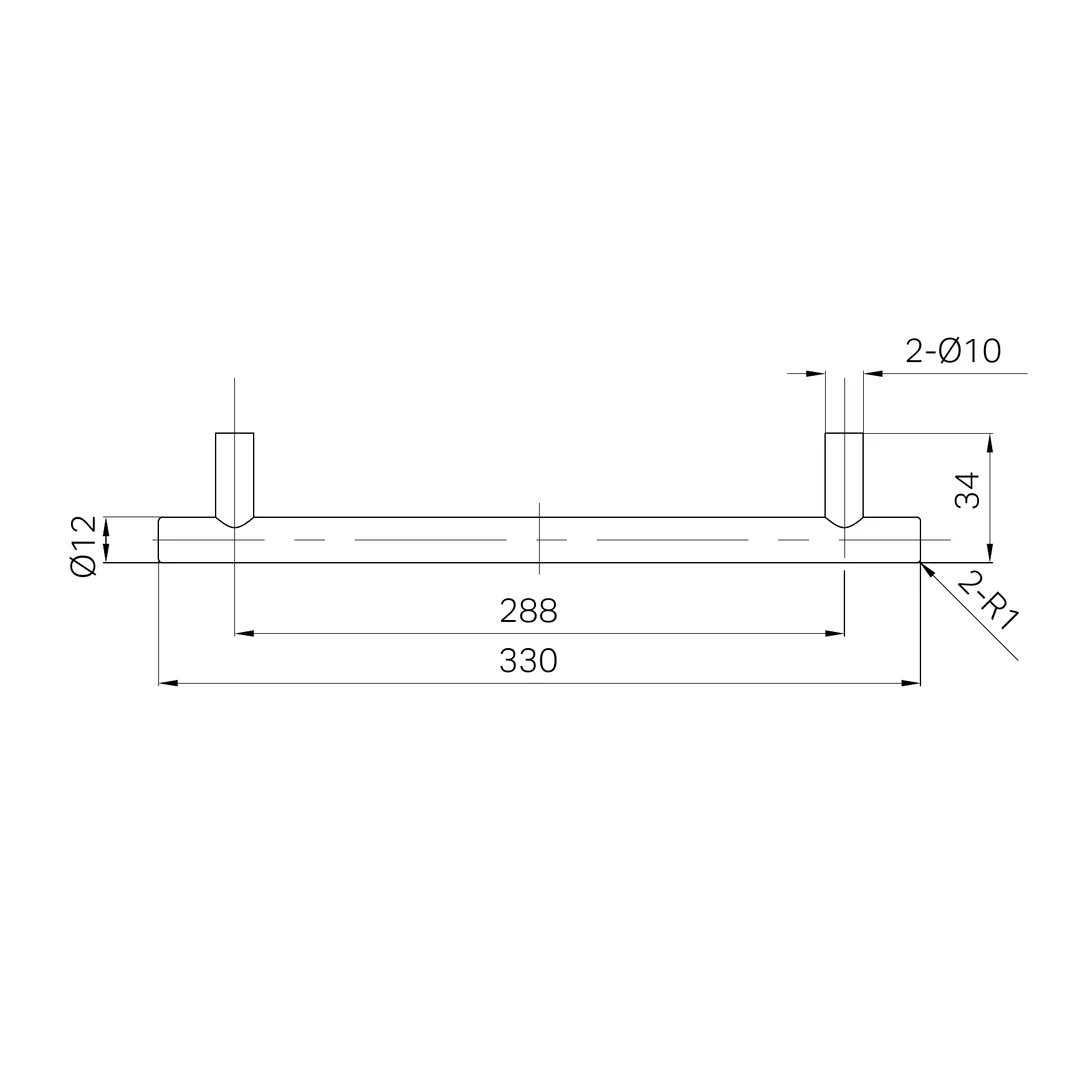 Nero Mecca Pull Handle 330Mm Matte White - Image 2